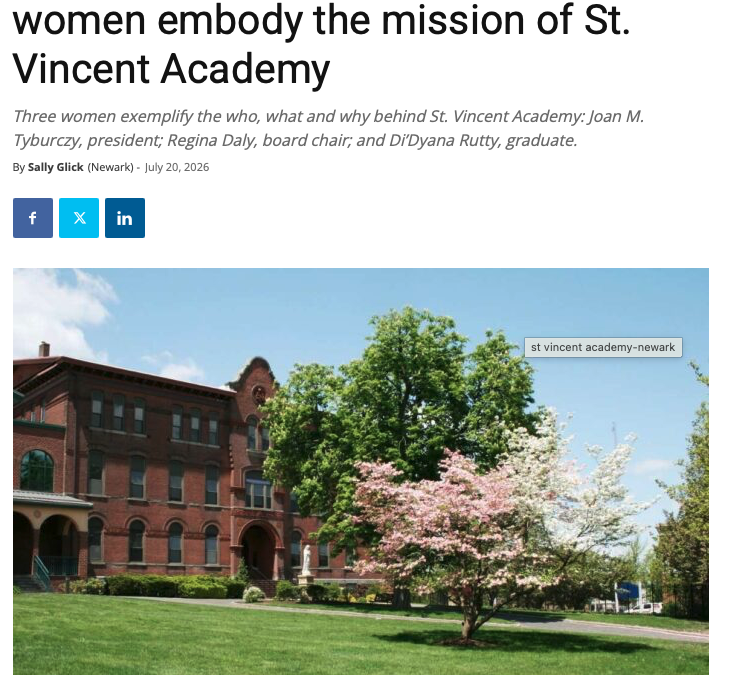 Mission-Driven Mondays: Partner School St. Vincent Academy and S/PA featured in ROI-NJ Article